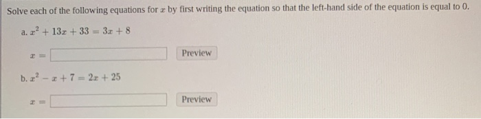 Solved Solve each of the following equations for å by first | Chegg.com