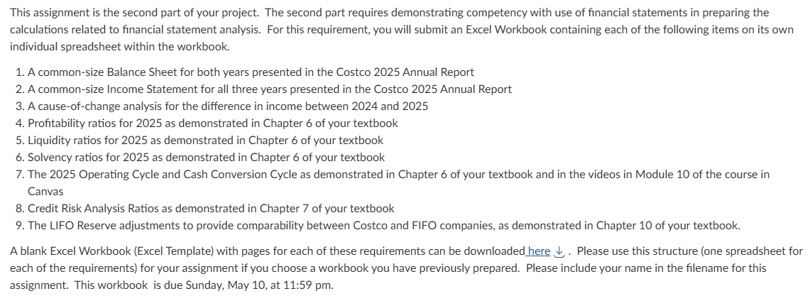 Solved This assignment is the second part of your project. | Chegg.com