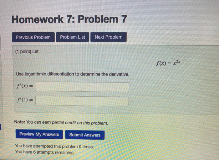 Solved Homework 7: Problem 7 Previous Problem Problem List | Chegg.com