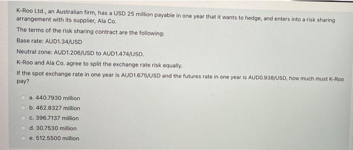 Solved Mini 16. An Australian company has received USD in