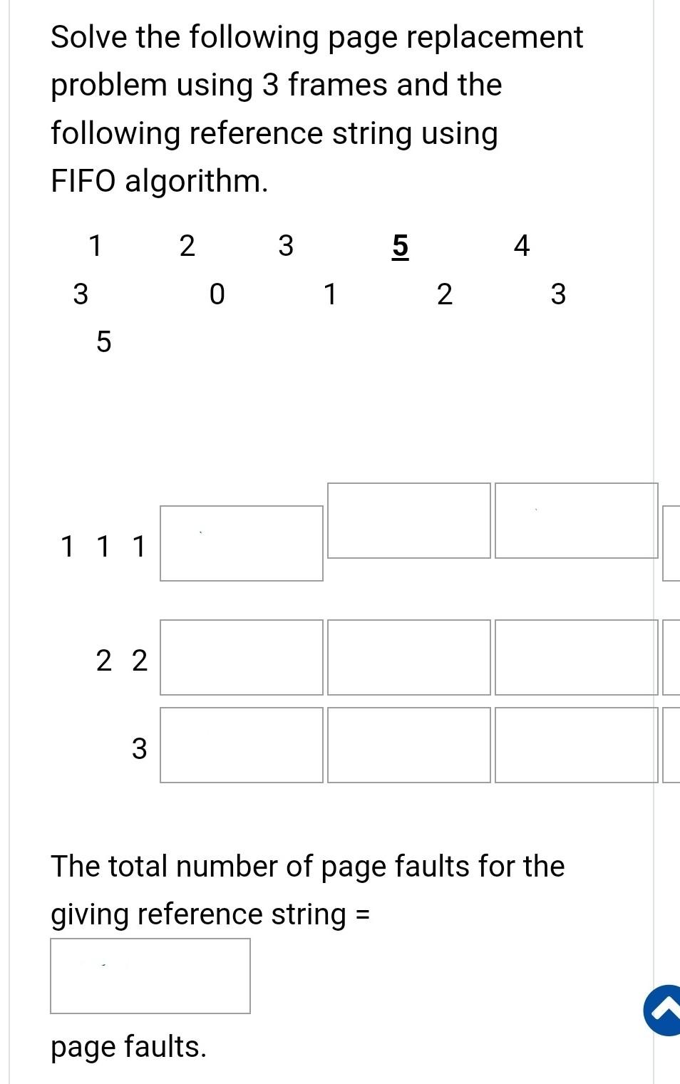 Solved Solve the following page replacement problem using 3 | Chegg.com
