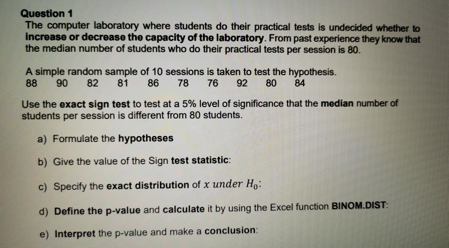 Solved Question 1 The Computer Laboratory Where Students Do 