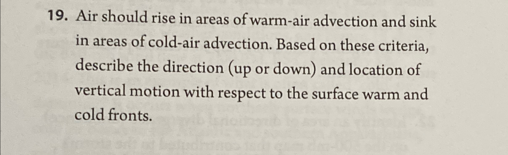 Solved Air should rise in areas of warmair advection and