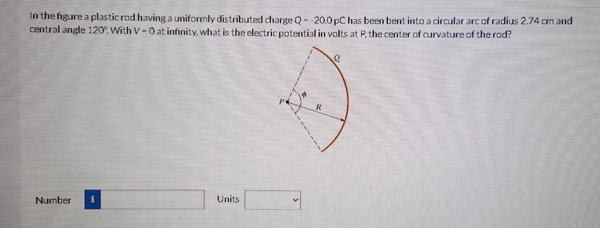 Solved In the figure a plastic rod having a uniformly