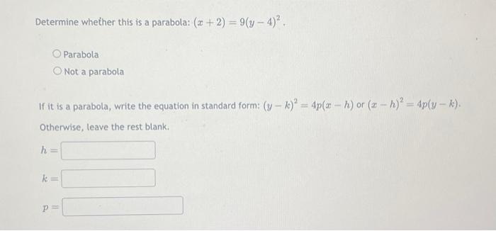 trace the parabola 9x 2 24xy 16y 2