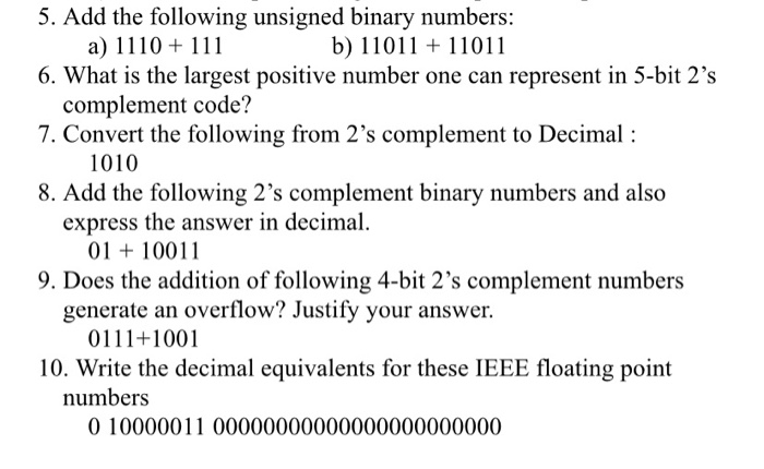 binary number system assignment