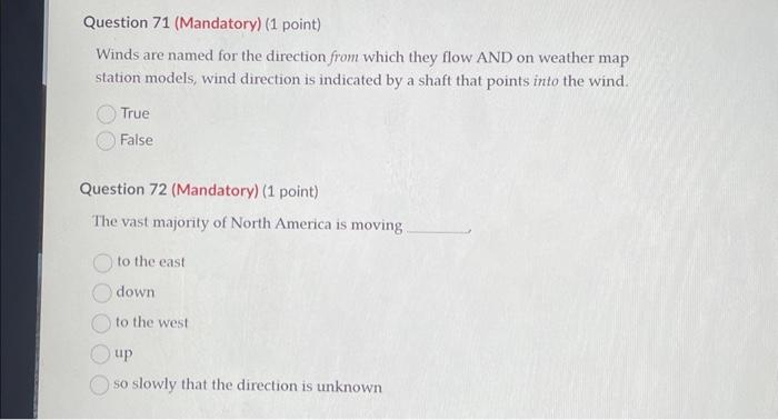 Solved Winds are named for the direction from which they | Chegg.com