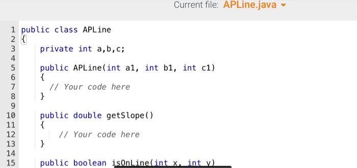 Solved 6.30 AP Line An APLine is a line defined by the | Chegg.com