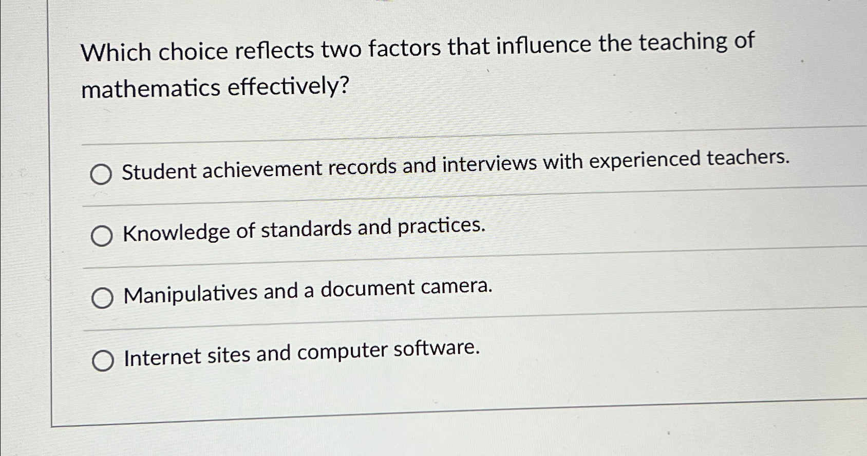 Solved Which choice reflects two factors that influence the | Chegg.com