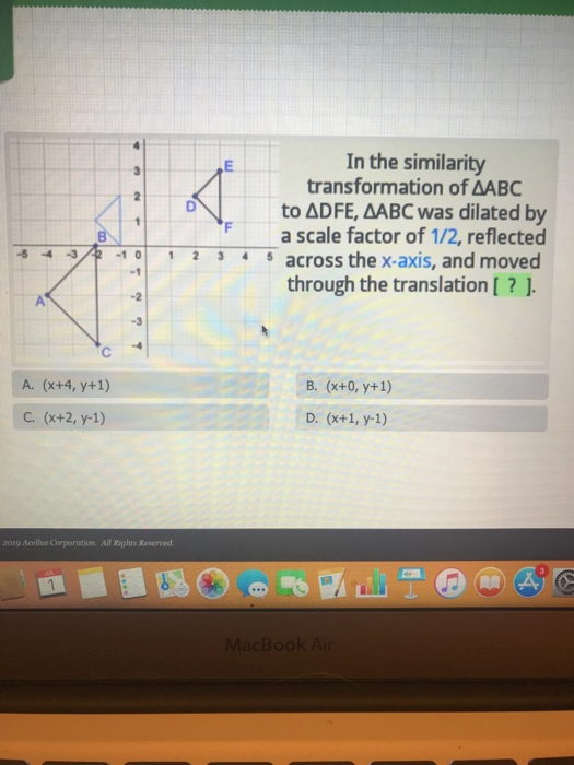 Solved In the similarity transformation of AABC to ADFE,