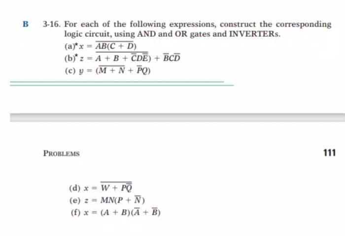 Solved B 3-16. For Each Of The Following Expressions, | Chegg.com