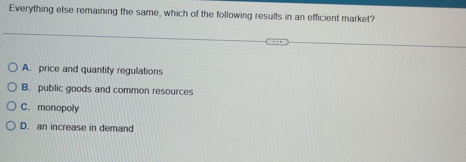 solved everything else remaining the same. a decrease... Solved Everything else remaining the same, which of the | Chegg.com