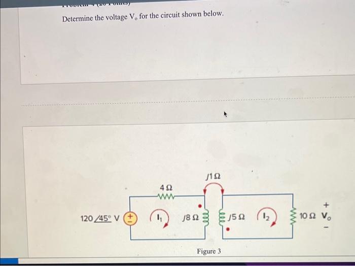 Solved Determine the voltage Vo for the circuit shown below. | Chegg.com