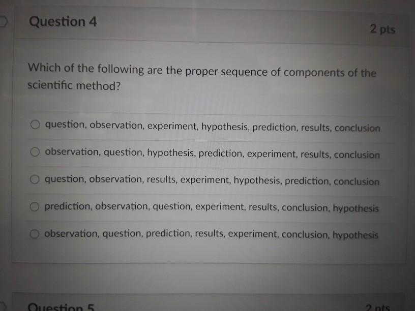 Solved Question 4 2 pts Which of the following are the | Chegg.com