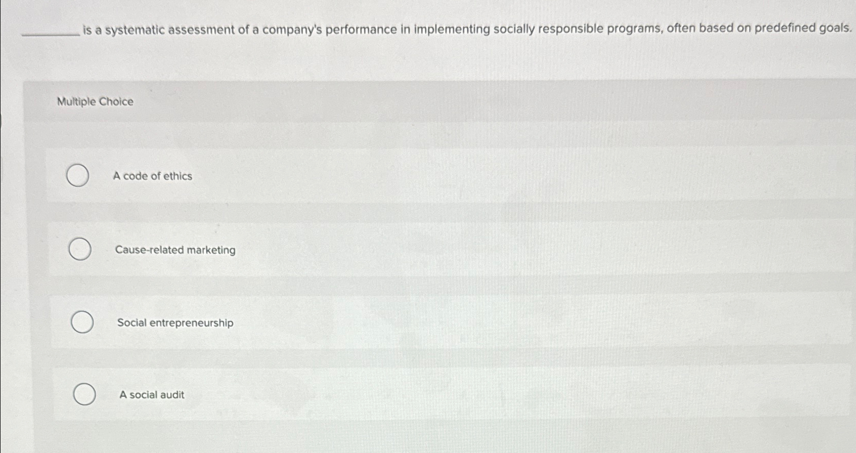 Solved is a systematic assessment of a company's performance | Chegg.com