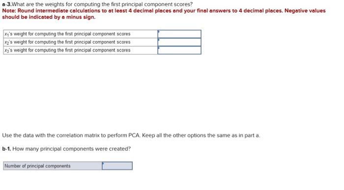 Solved Perform principal component analysis on the | Chegg.com