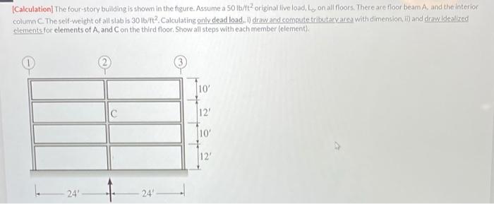 Solved Calculation) The four-story building is shown in the | Chegg.com