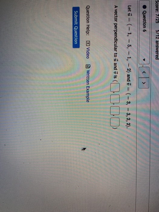 Solved Score 1 25 5 12 Answered Question 6 Let I Chegg Com