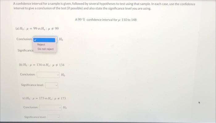 Solved A confidence interval for a sample is given, followed | Chegg.com