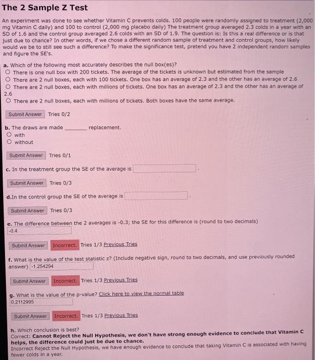 Solved The 2 Sample 2 Test An experiment was done to see | Chegg.com