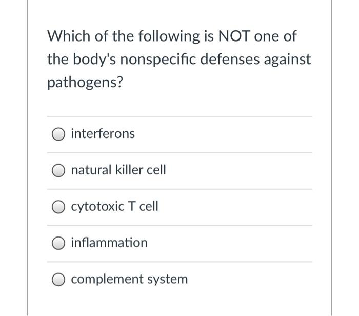 Which Of The Following Is Not One Of Keira's Skills Solved Which of the following is NOT one of the body's | Chegg.com