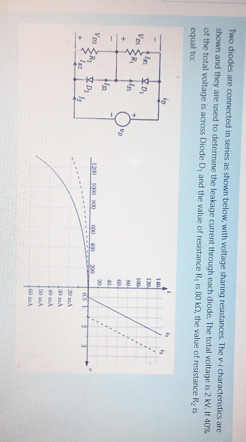 Solved Two diodes are connected in series as shown below, | Chegg.com