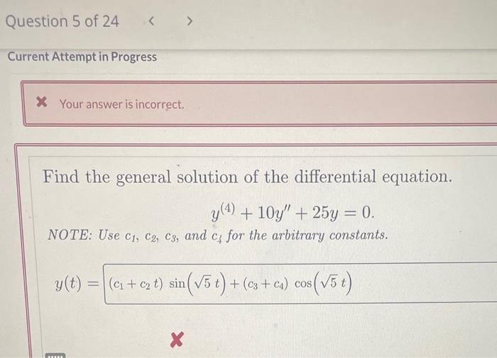 Solved Current Attempt In Progress Your Answer Is Incorrect. | Chegg.com