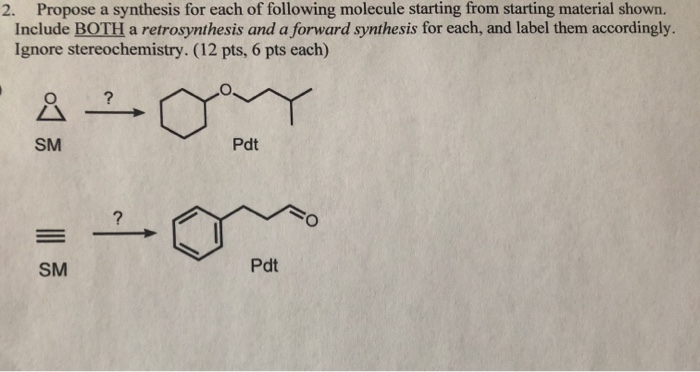 Solved 2. Propose a synthesis for each of following molecule | Chegg.com