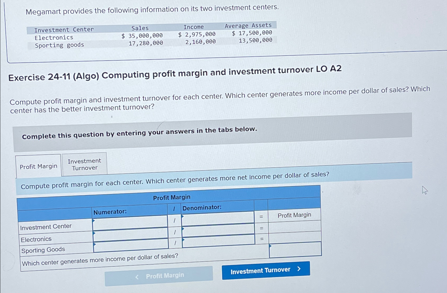 Solved Megamart Provides The Following Information On Its | Chegg.com