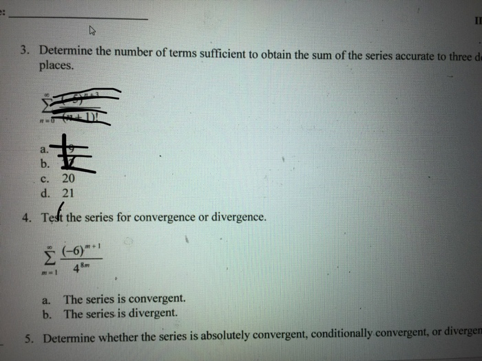 Solved 3. Determine the number of terms sufficient to obtain | Chegg.com