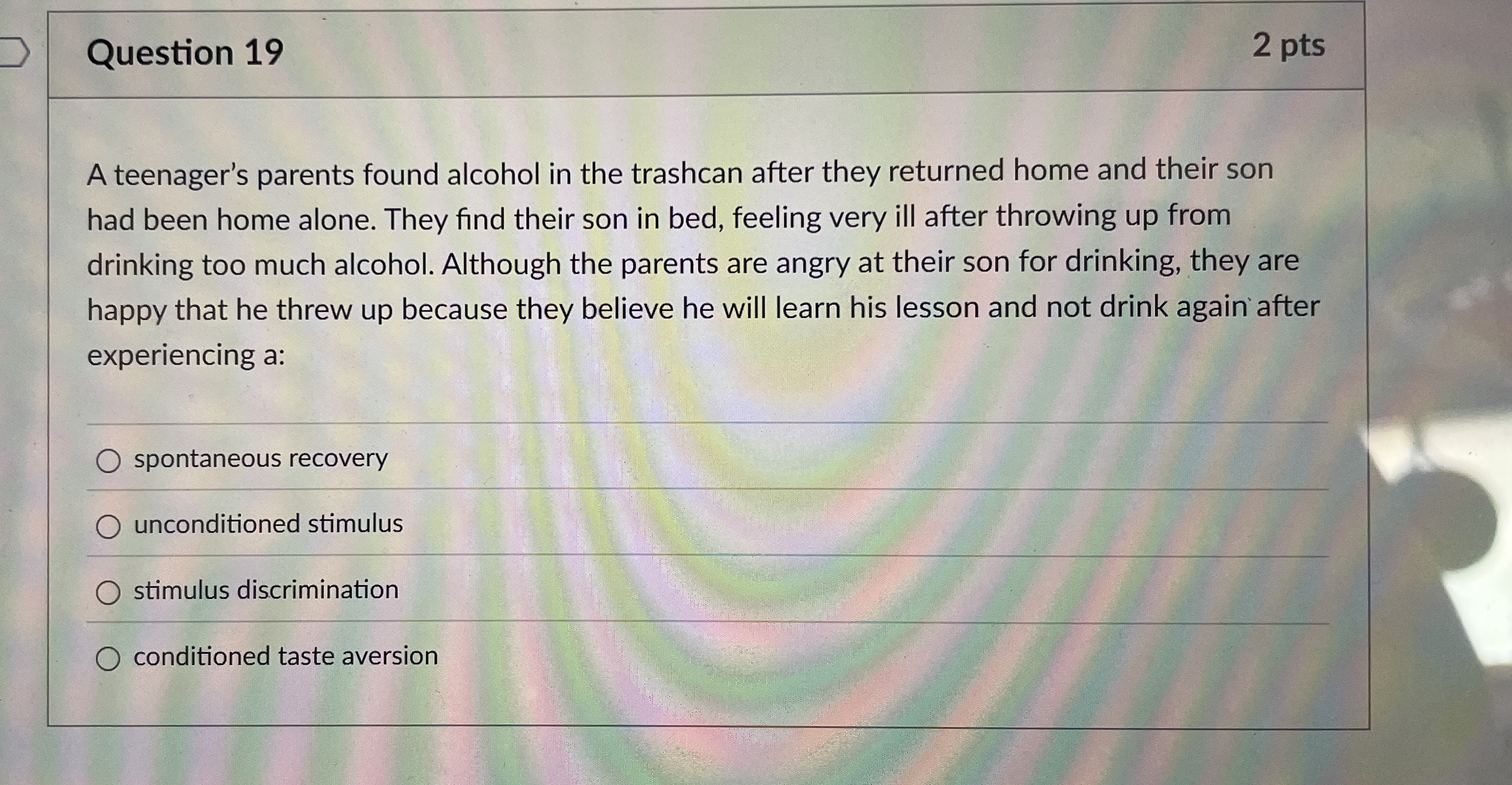 Solved Question 192 ﻿ptsA teenager's parents found alcohol