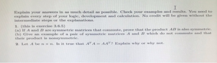 Solved I Explain your answers in as much detail as possible. | Chegg.com