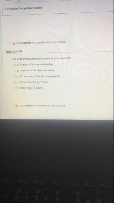 Solved Question Completion Status Click Submit to complete | Chegg.com