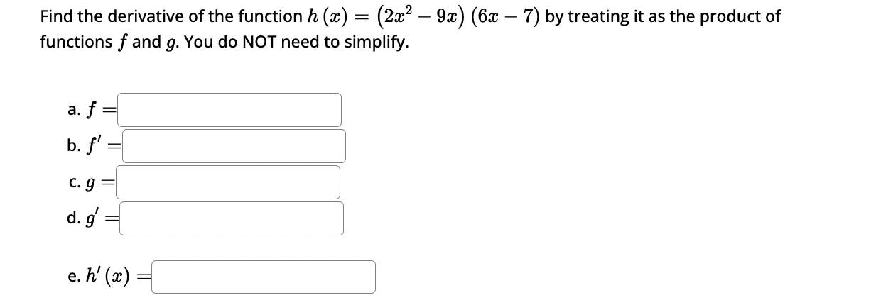 Solved Find the derivative of the function | Chegg.com