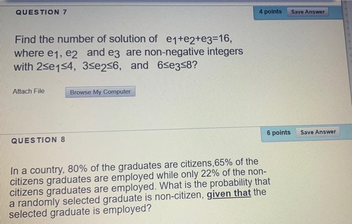 Solved QUESTION 7 4 points Save Answer Find the number of | Chegg.com