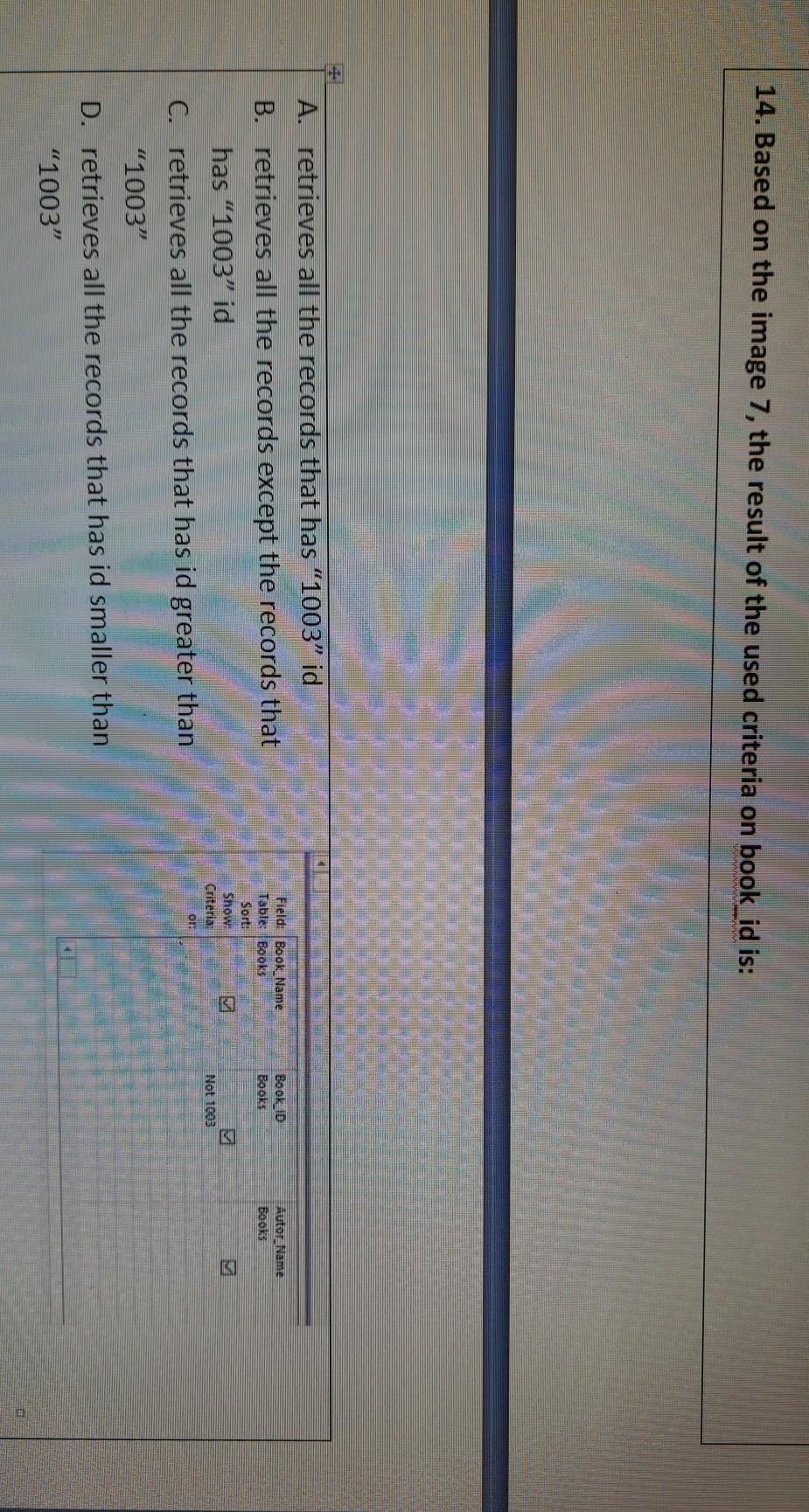 Solved 14. Based on the image 7, the result of the used | Chegg.com