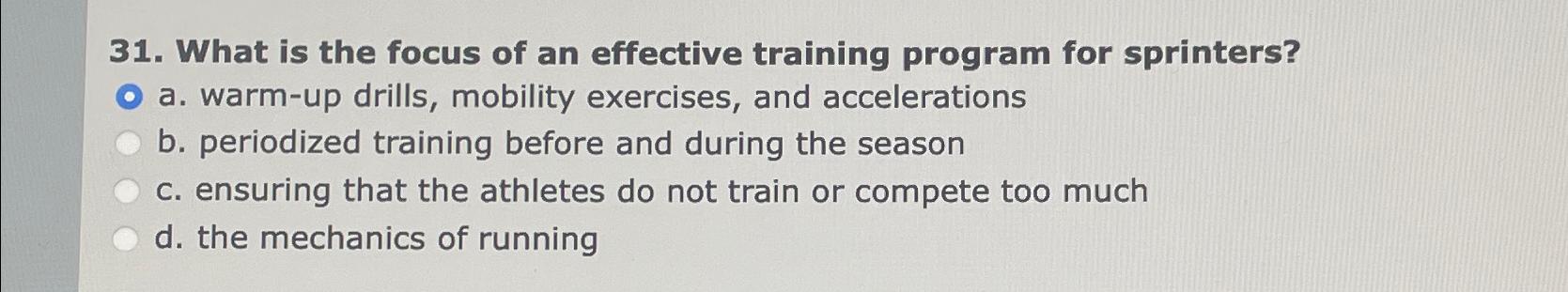 Solved What is the focus of an effective training program | Chegg.com