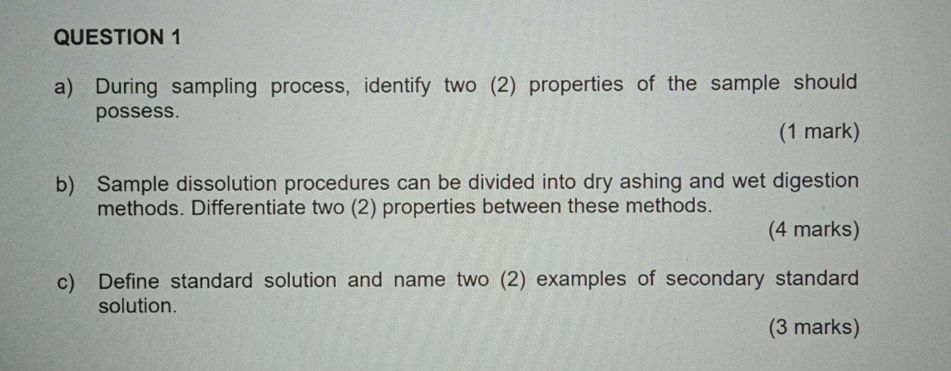 Solved A) During Sampling Process, Identify Two (2) | Chegg.com