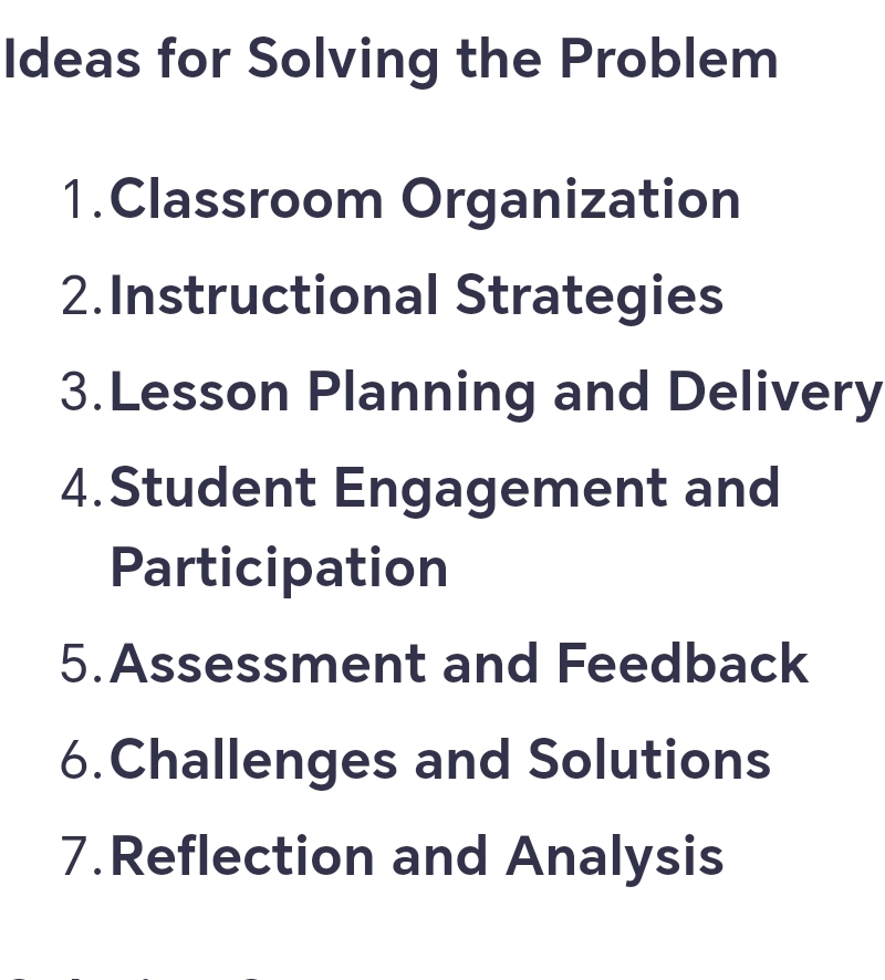 Solved Ideas for Solving the Problem1.Classroom | Chegg.com