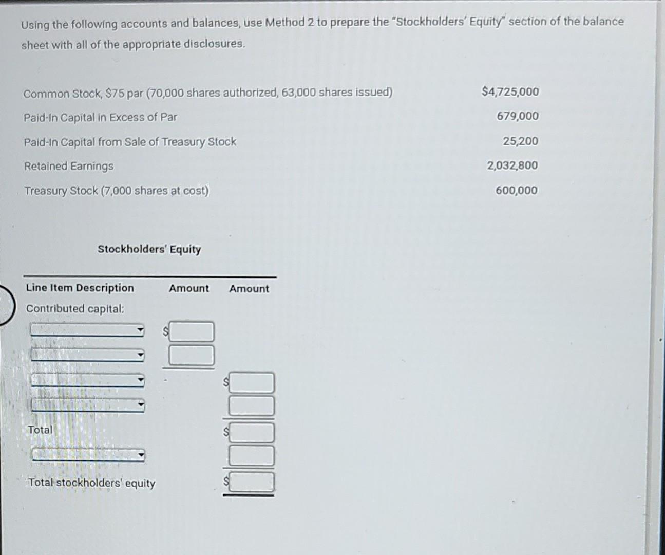 Solved Using The Following Accounts And Balances Use Method 6573