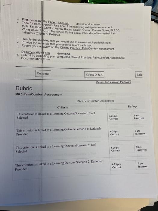 First, download the Patient Scenario Then for
