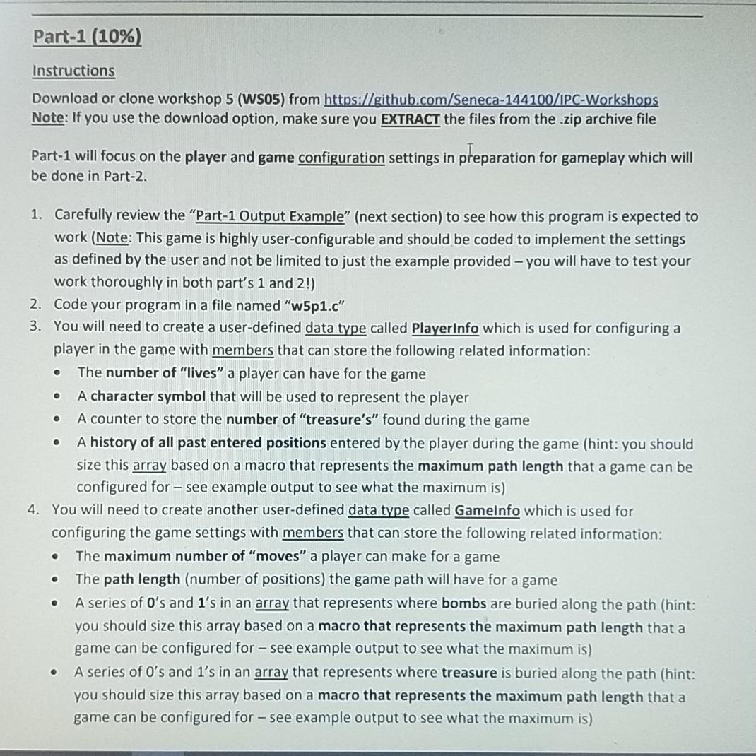 Solved Introduction In this workshop, you will code and | Chegg.com