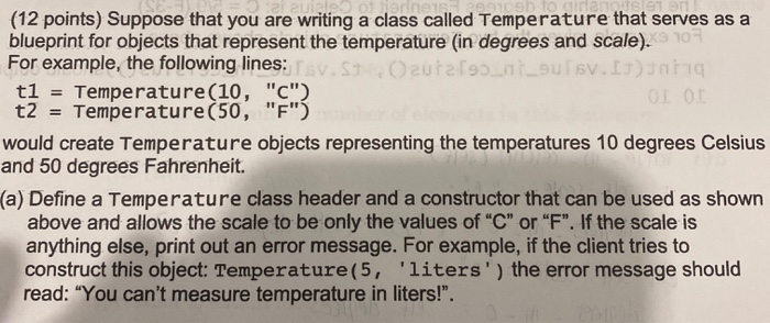Solved On t2 = (12 points) Suppose that you are writing a | Chegg.com