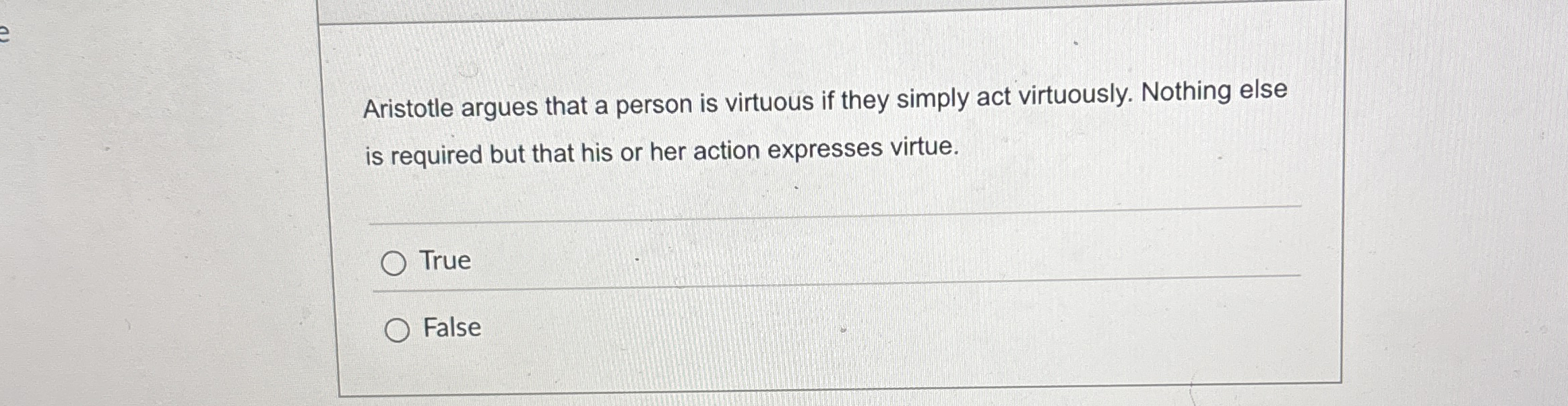 Solved Aristotle argues that a person is virtuous if they | Chegg.com