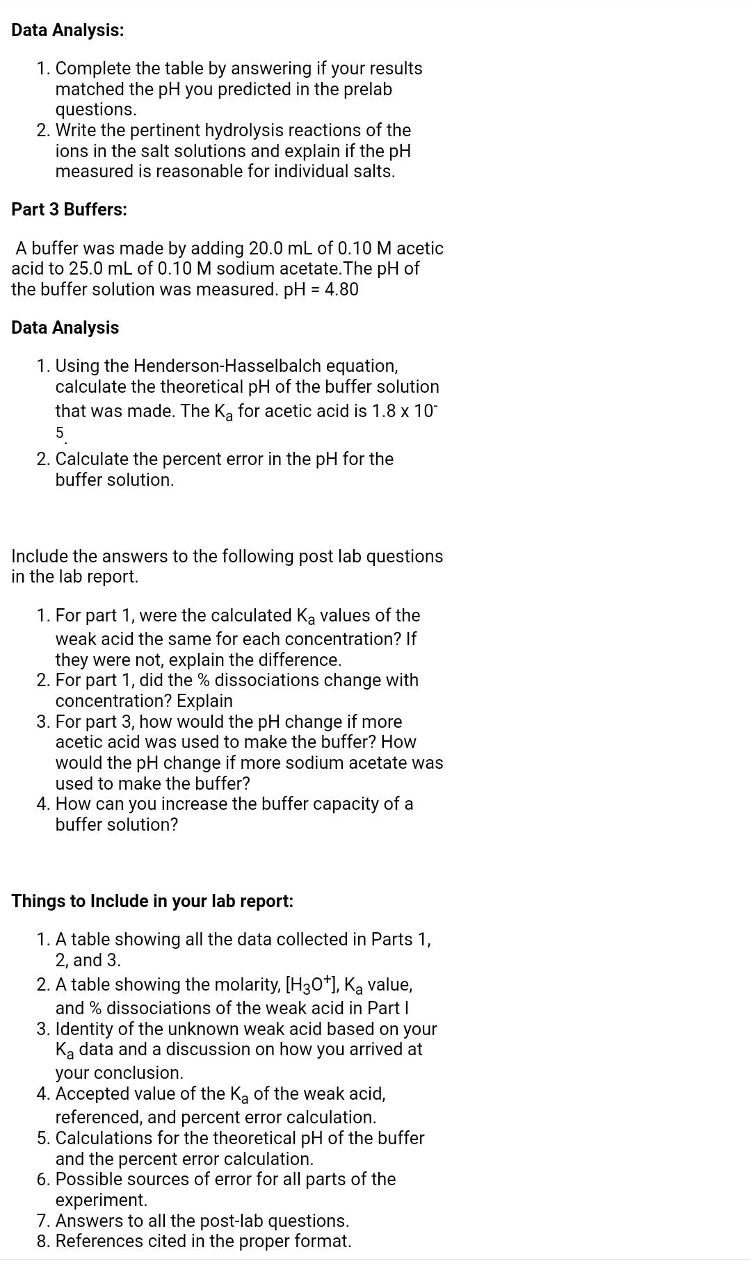 Solved Data Analysis: 1. Complete The Table By Answering | Chegg.com