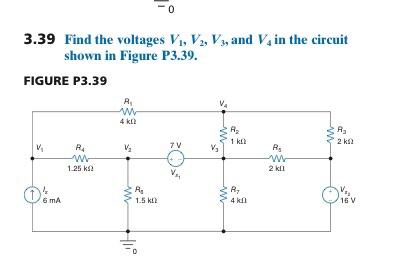 Solved 3.33 Find V1 and V2 in the circuit shown in Figure | Chegg.com
