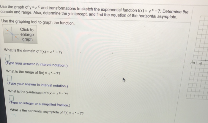 Solved Use The Graph Of Y Ex And Transformations To Sketch Chegg Com