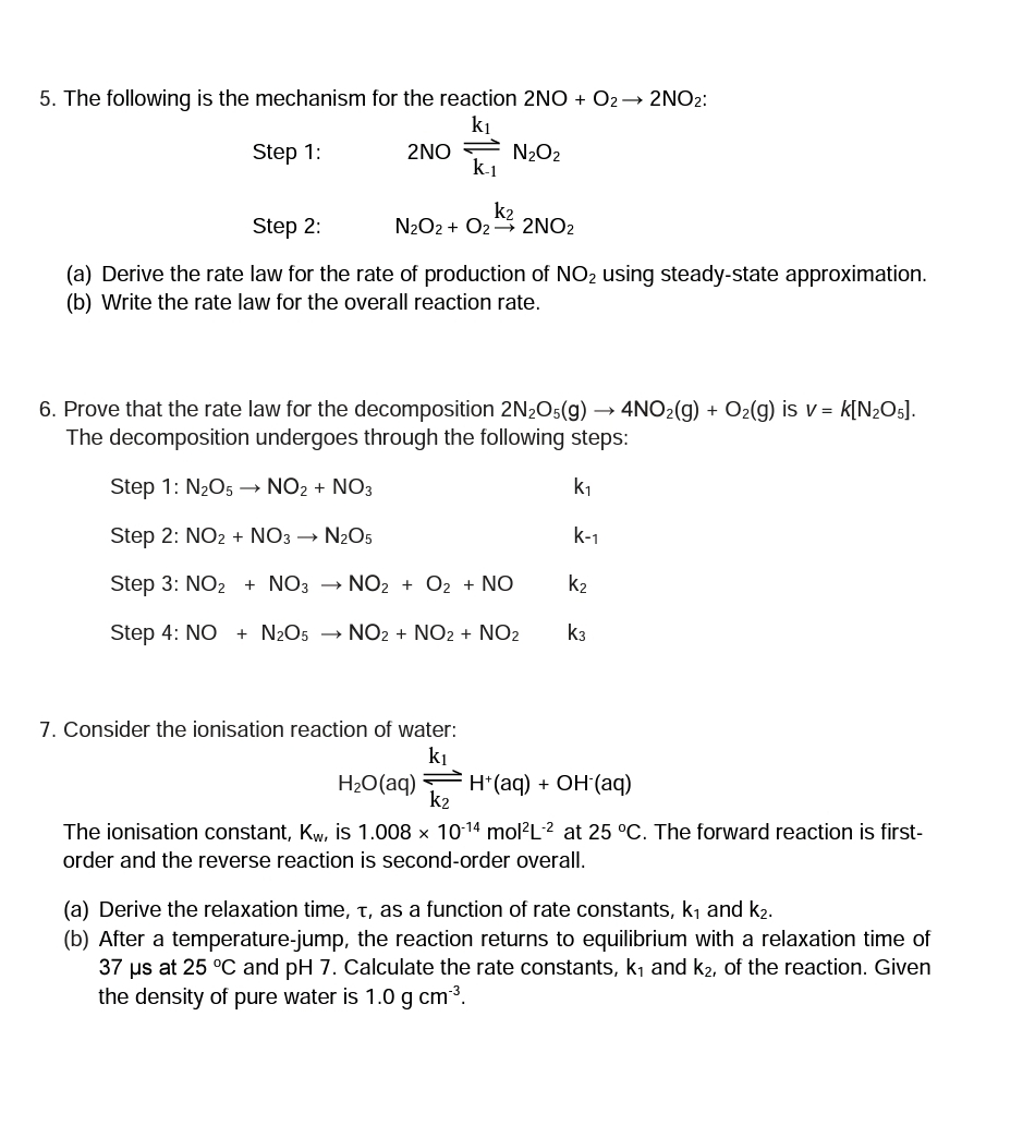 Solved The following is the mechanism for the reaction | Chegg.com