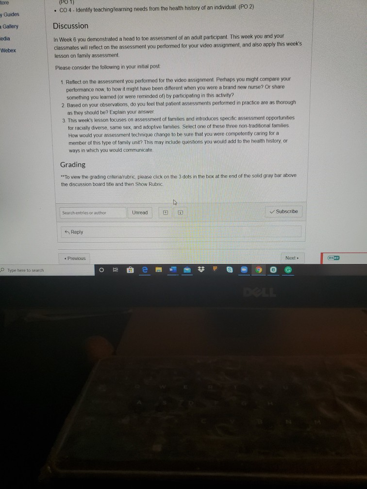 1: how do you feel that patient assessment performed | Chegg.com