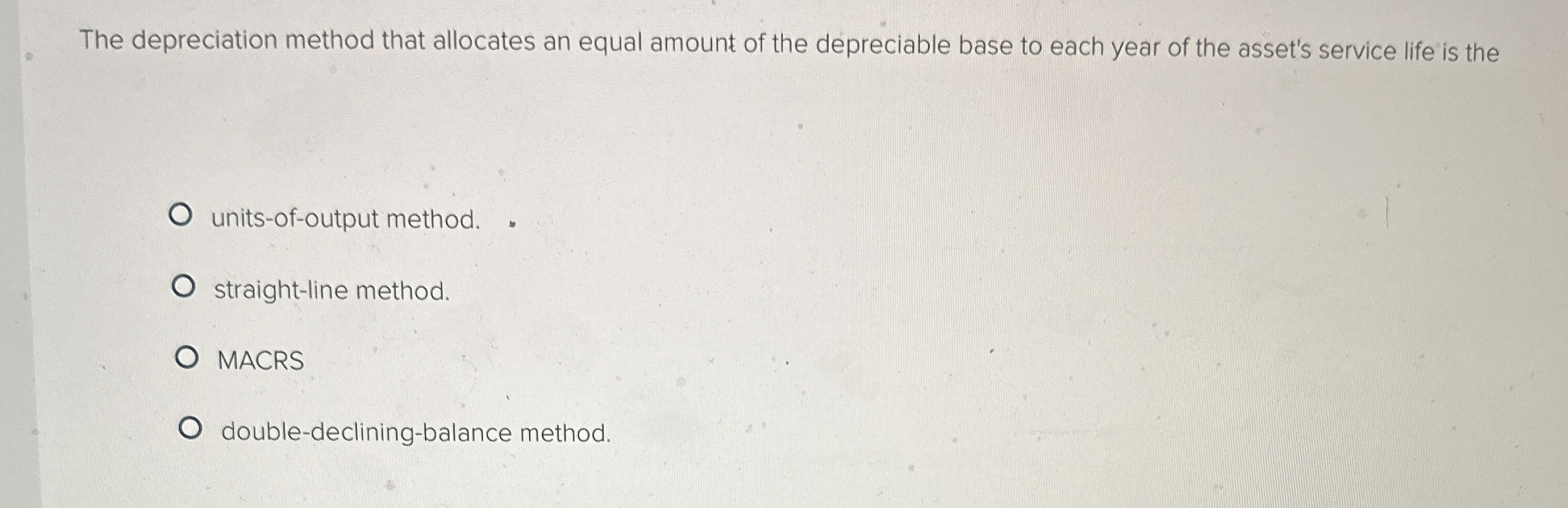 Solved The depreciation method that allocates an equal
